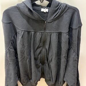 Aerie Gray Soft Life Full Zip Sweatshirt